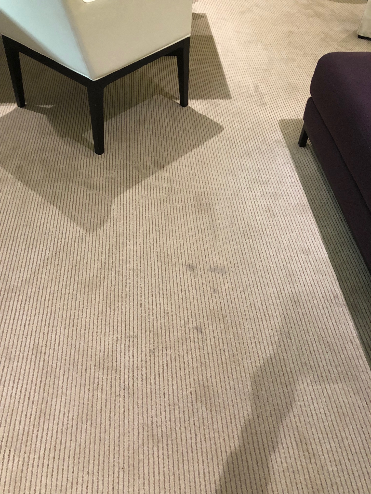 Stained Carpet Le Meridien DXB Le Royal Club Room