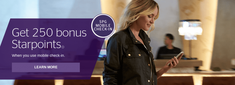 SPG Mobile Check-In Bonus