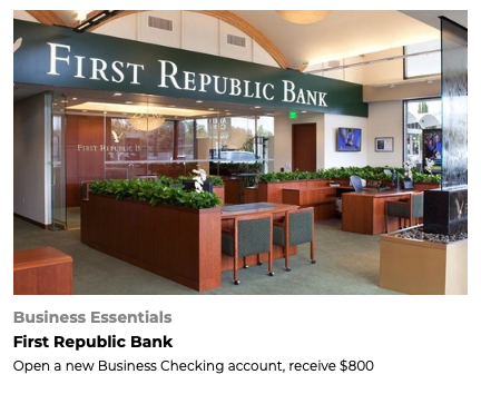 FoundersCard First Republic Bank BONUS