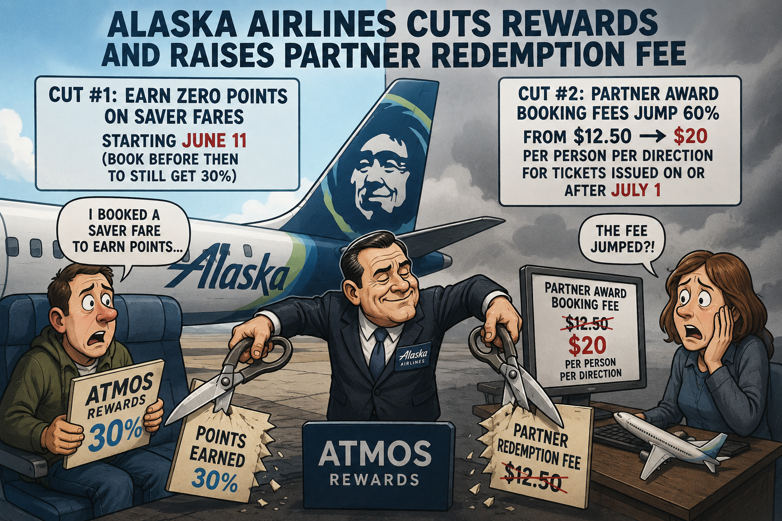 Alaska Airlines executive cutting Saver fare earnings and raising partner award fees in 2026
